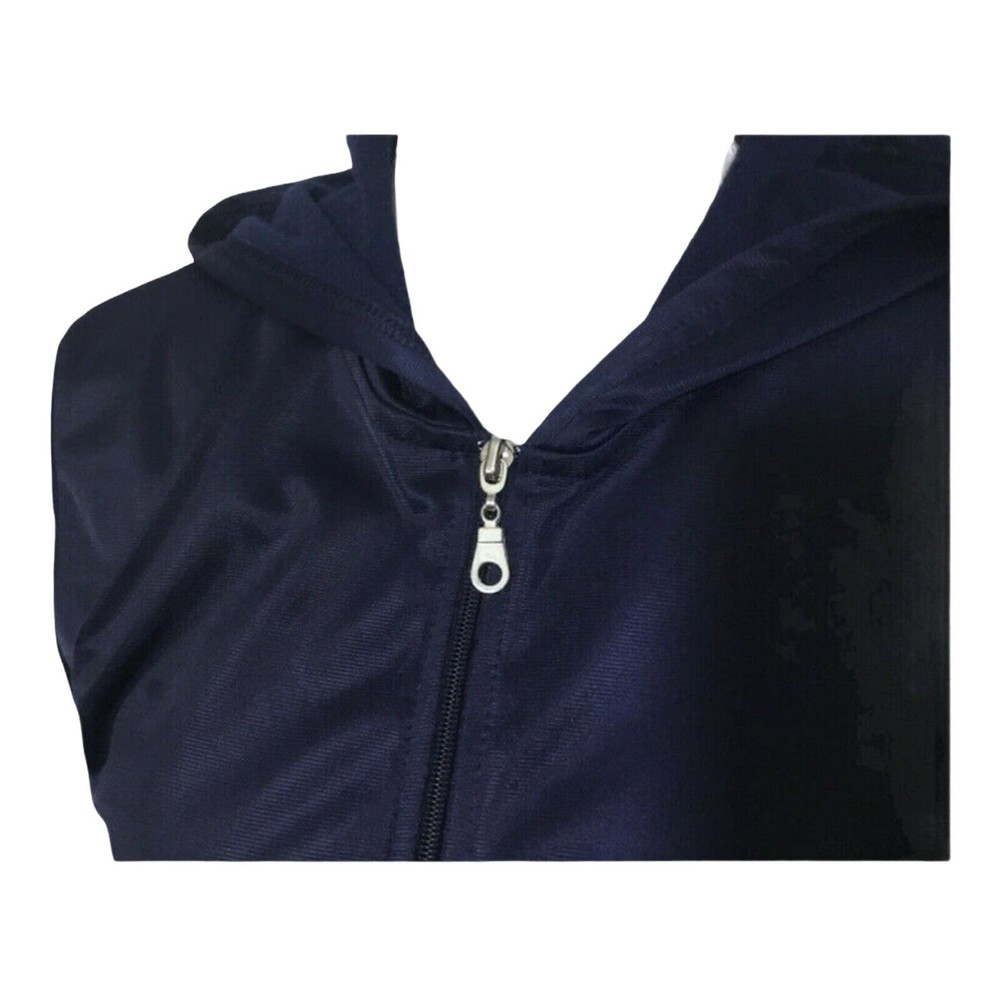 Beaux Art Quality Sportswear Sport Jacket Medium Navy/White Hooded Zip Front EUC - Picture 4 of 6